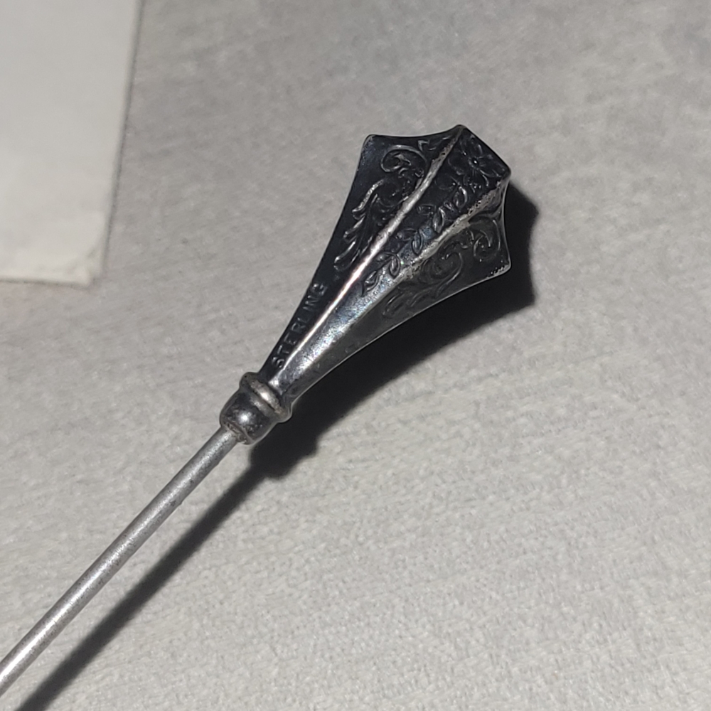 Elegant Silver Hat Pin